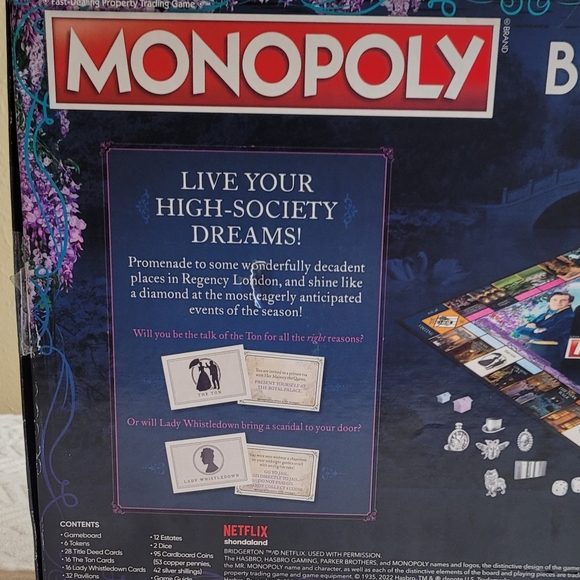 Hasbro Games Monopoly Bridgerton Edition Board Game Hasbro Netflix